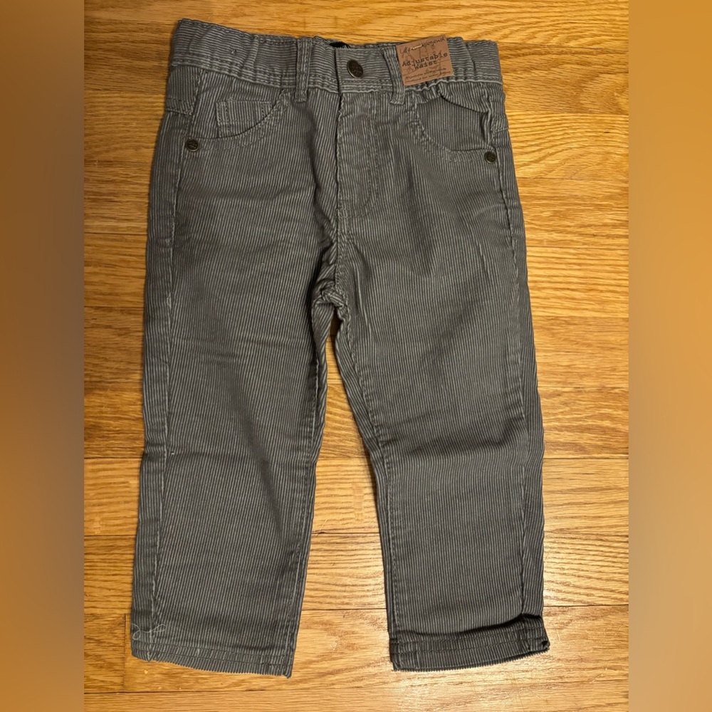 NWT Toddler Boys Gray Corduroy Jeans   Size 2